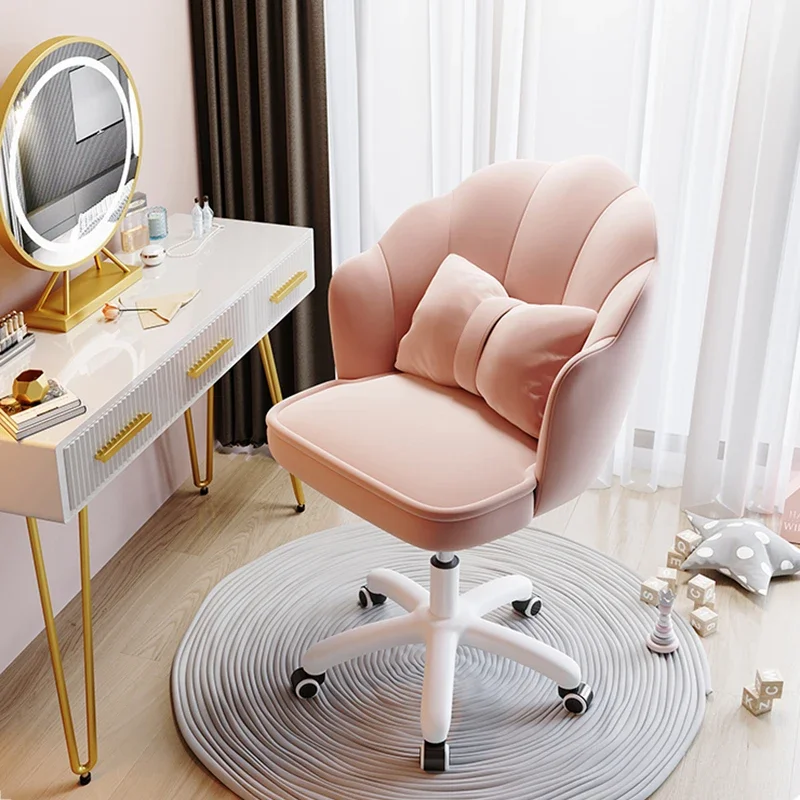 Modern Computer Bedroom Pink Cute Girl Gaming Home Comfortable Accent Chair Desk Swivel Chair Furniture