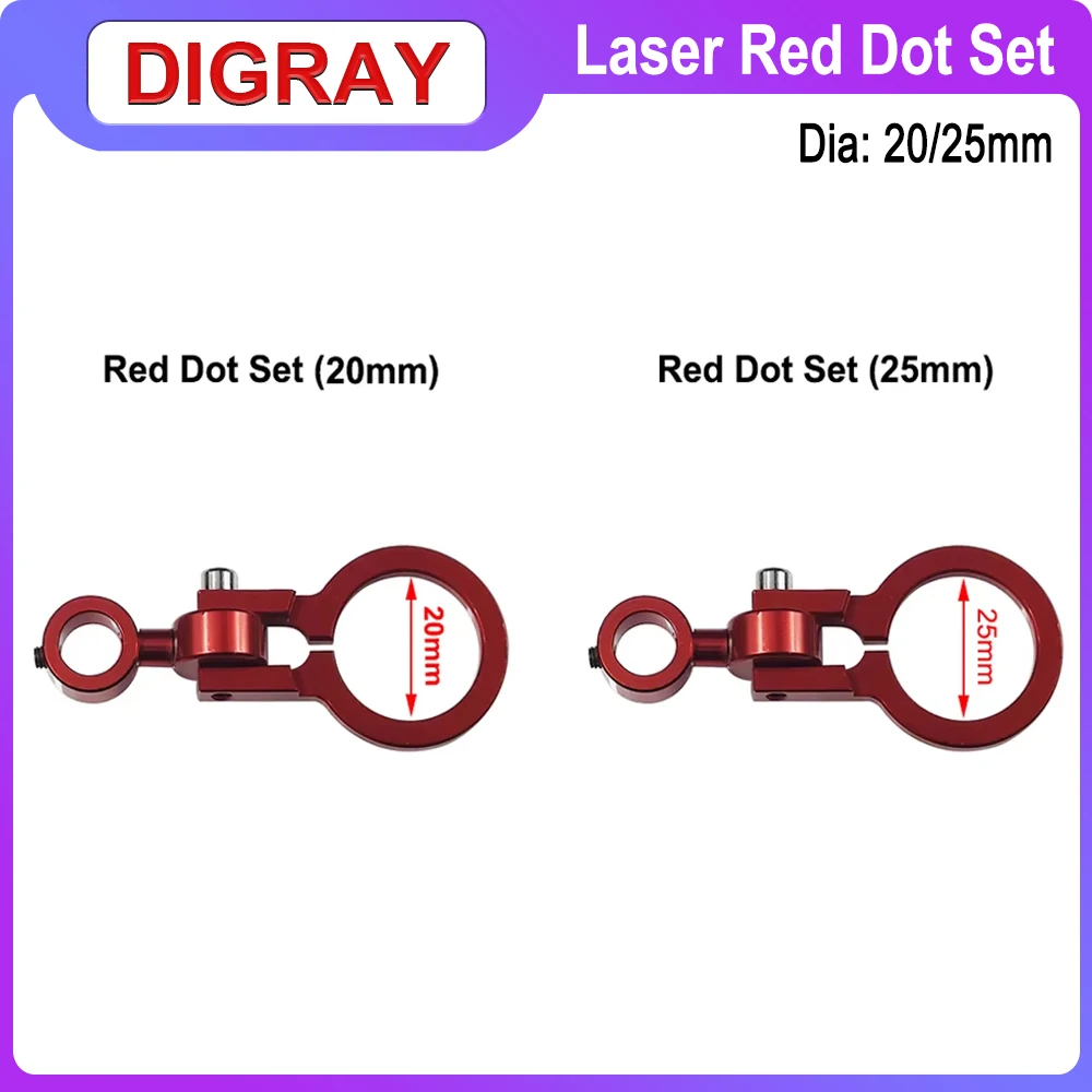 DIGRAY Dia: 20/25mm Red Dot Holder Set DC5V Diode Module Device Positioning For DIY Co2 Laser Engraving Cutting Head