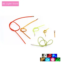 1pcs LED Filament Flexible Ice Blue Pink Red Blue Green White Warm DC3V Positive Negative Same End For Edison Bulb Lamp Part