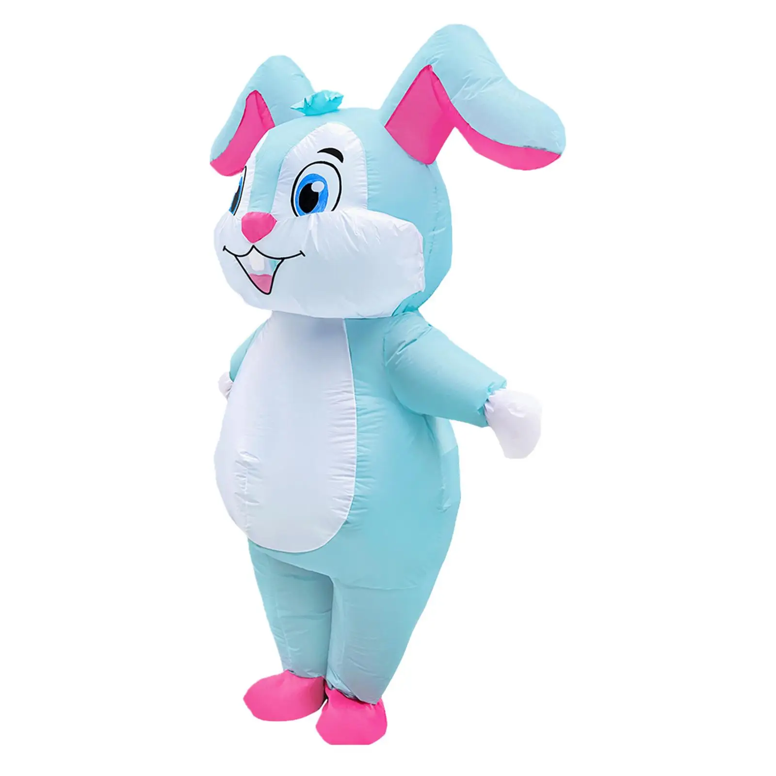 Inflatable Easter Bunny Costume Giant Inflatable Animal Costume Prop for Festival Role Play Halloween Carnival Stage Performance