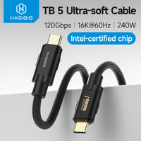 Hagibis Thunderbolt 5 Cable Up to 120Gbps Bandwidth Boost 240W Charging 80Gbps Date 16K/8K Compatible with Thunderbolt 4 USB C
