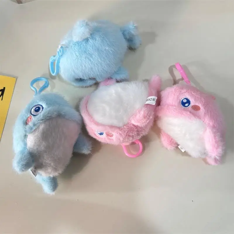 Créatif mignon baleine animaux marins en peluche poupée jouets en peluche porte-clés pendentif sac à breloques sac à dos suspendus ornements cadeaux porte-clés
