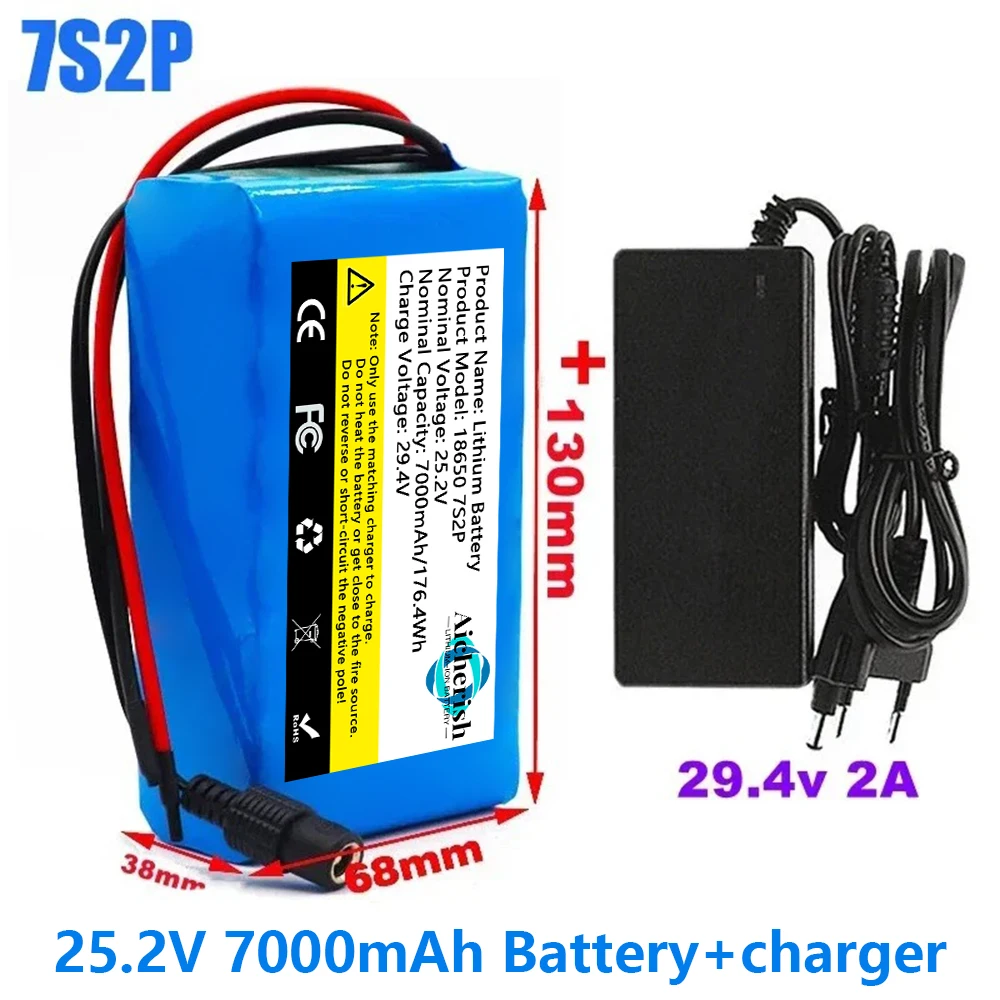 

High-capacity 7S2P 25.2V 3500mAh 18650 Li-ion Battery Pack,for Monitoring Speaker Small Electric Unicycle Rechargeable Battery