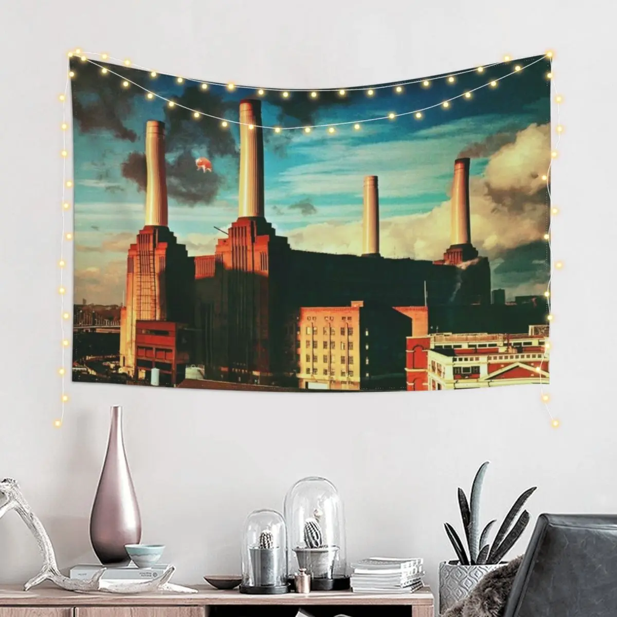 Build old city Tapestry Aesthetic Decoration Room Design Bedroom Decor Aesthetic Tapestry