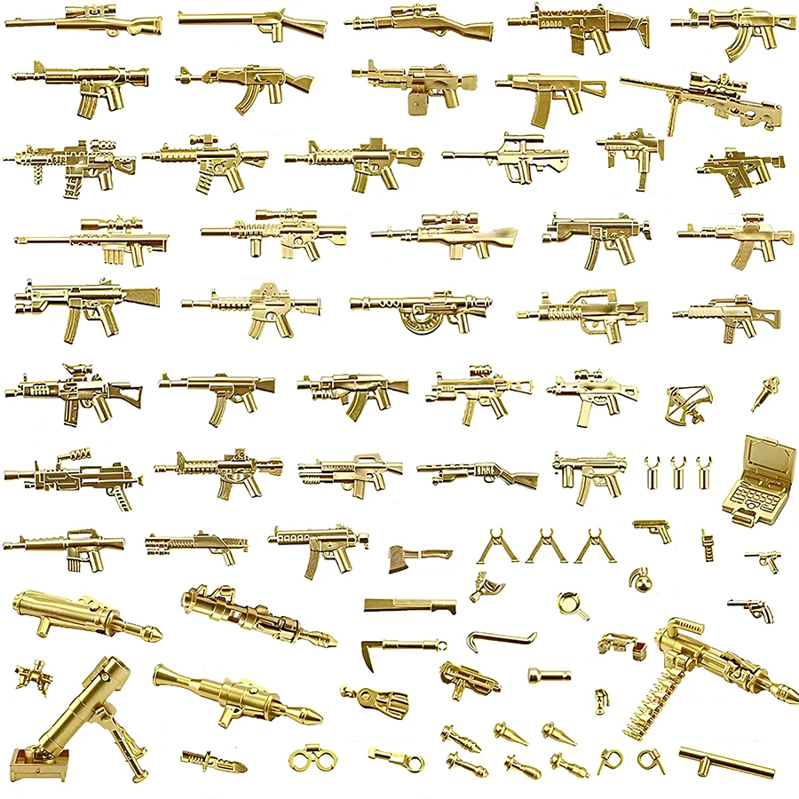 50/100pcs Miniature Firearms Desktop Ornament World Military Rifle Pistol Simulation Miniature Model Dollhouse Decorative Crafts - view 5
