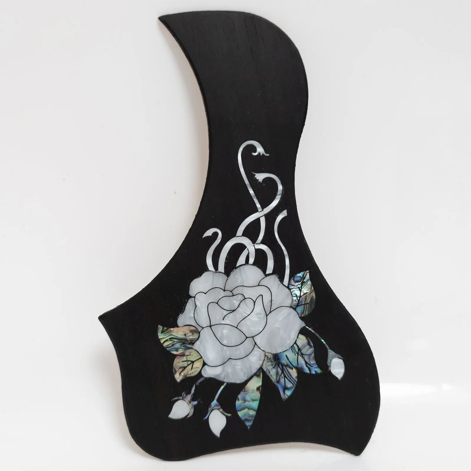 Real Abalone Shell Inlay Acoustic Guitar Pickguard Rosewood Self Adhesive Scratch Plate For  Most Acoustic Guitars