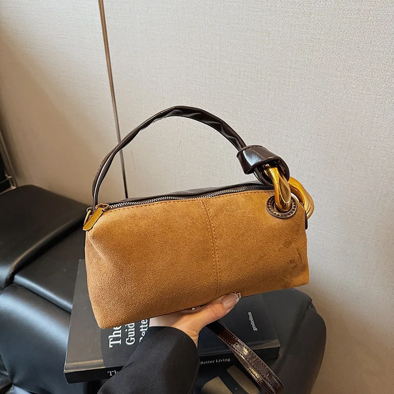 2025 겨울 한국 스타일 미니멀리스트 숄더백, 천연 가죽 멀티웨이 크로스바디 백, 빈티지 소형 토트백 출퇴근용