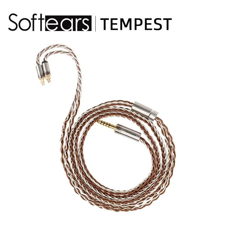 

SOFTEARS Tempest Headphone Upgrade Cable 8 stranded Litz 6N High Purity Copper + Copper Alloy + Copper Alloy Silver Plating