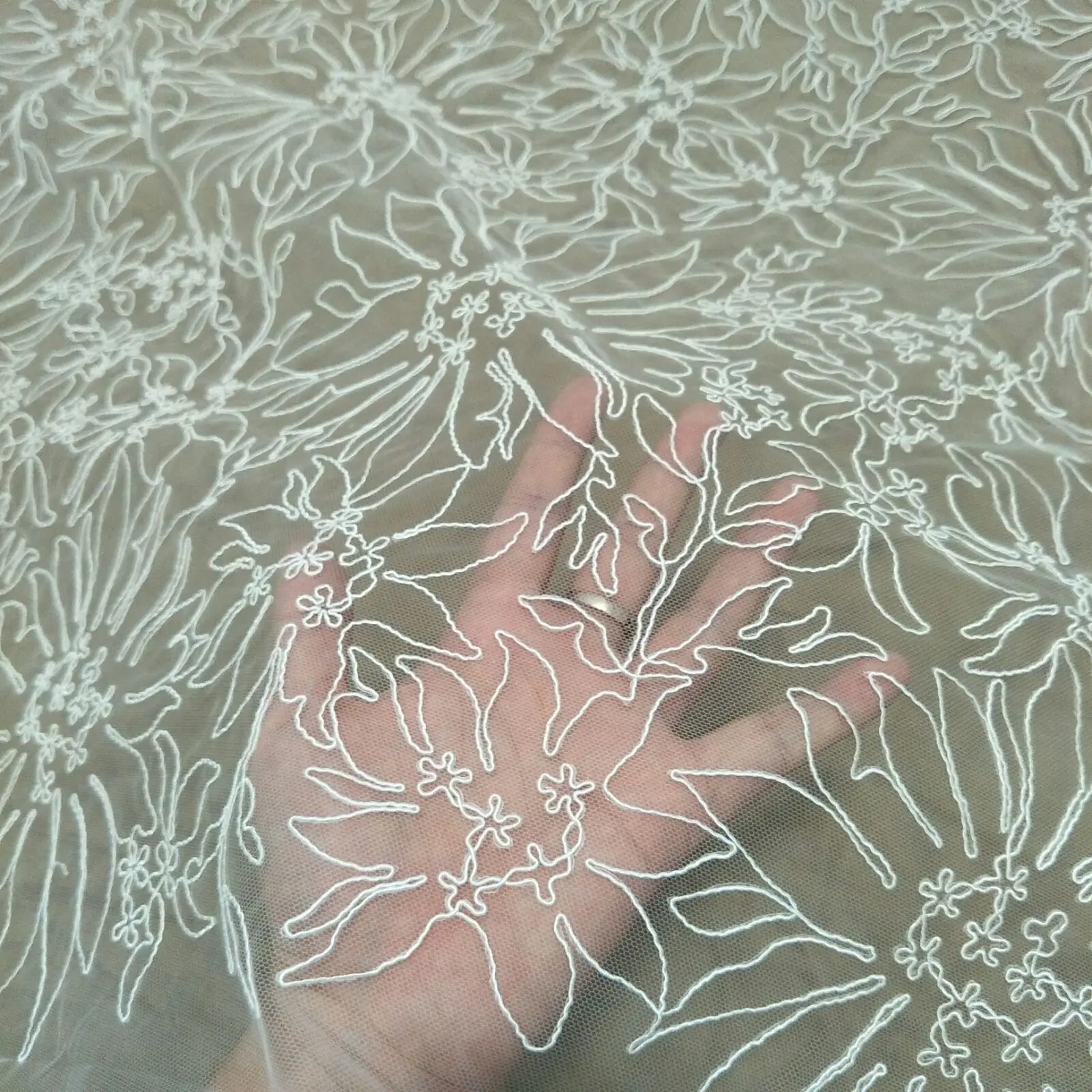 

Thcik цветок кружевная ткань свадебное платье кружевная ткань шнур кружево продается во дворе