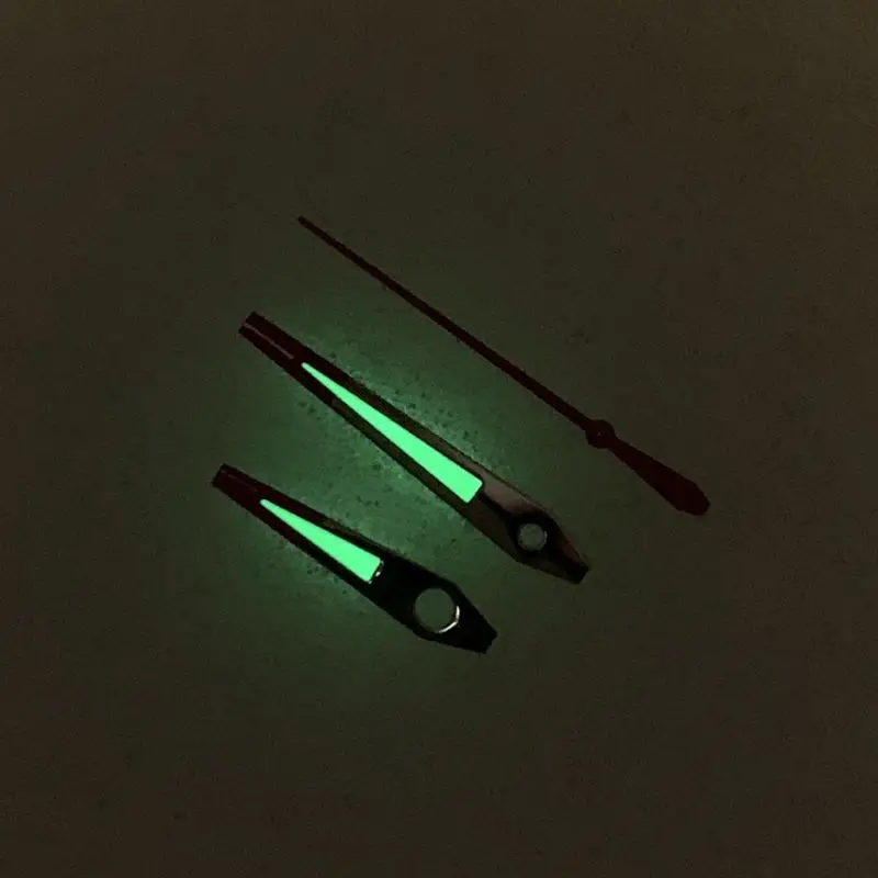 NH35 Hands Needles 14.5mm Watch Hands Color Blocking Red, Silver and Green Luminous Pointers Fit for NH35 NH36 4R 7S Movement