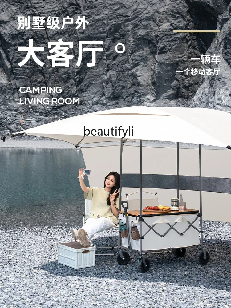 Foldable Large-Sized Outdoor Sunshade Tent Table and Chair Full Set Instrument