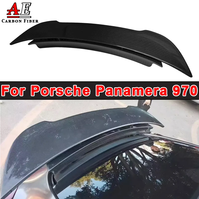 Carbon Fiber Rear Roof Spoiler Wing Trunk Lip Boot Cover For Porsche Panamera 970 970.1 970.2 2009-2016 Car Rear Wing Styling