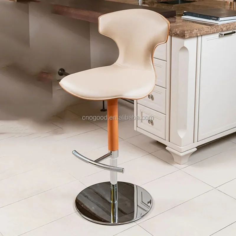 

Скандинавская барная мебель, седло лошади, кожаный стул, поворотный высокий скандинавский барный стул для ресторанов и клубов, высокий табурет