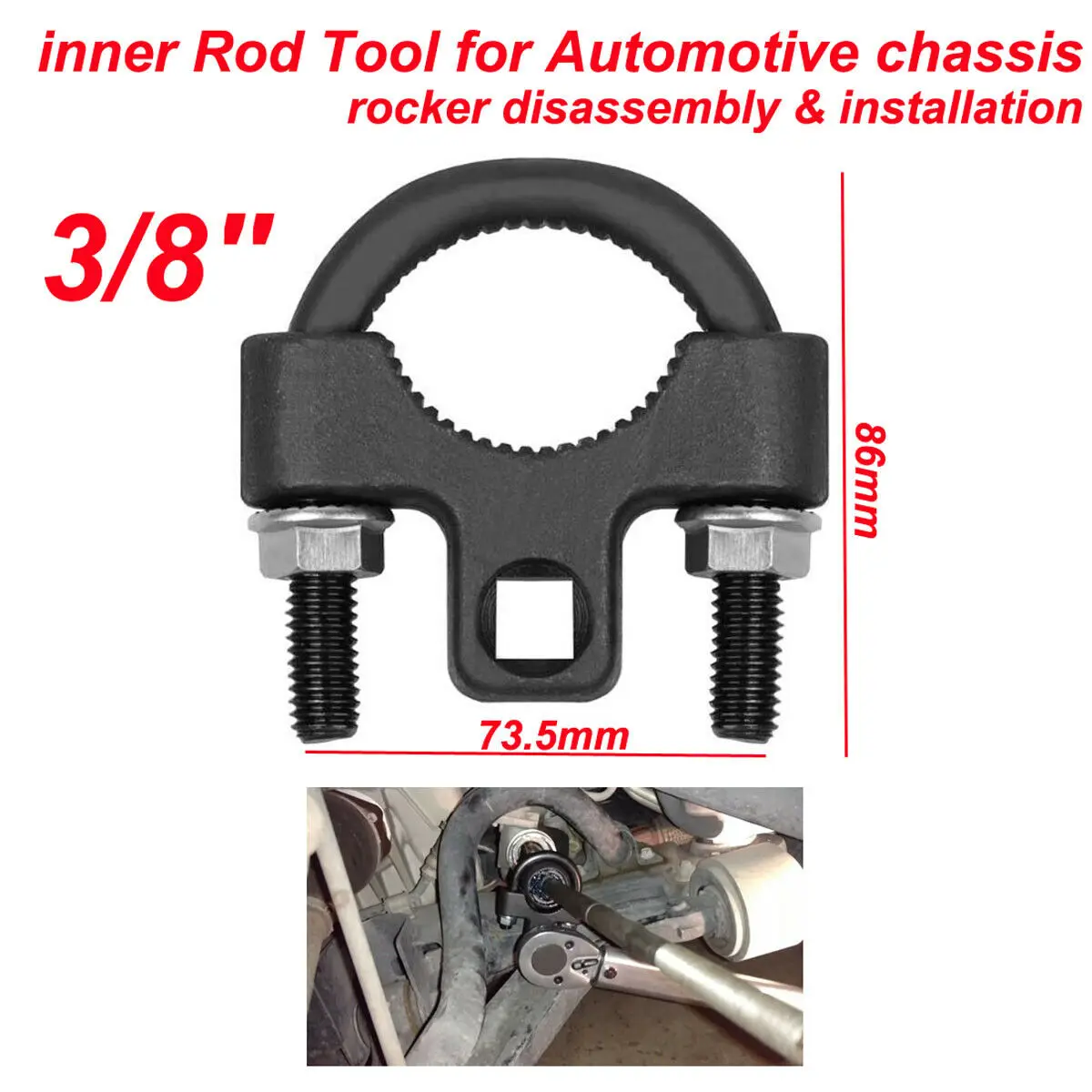 

inner rod tool for automotive chassis rocker Rocker 3/8 Interface Steering Gear Box Wrench