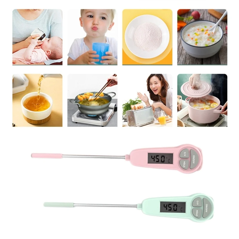 Thermometer for Food Baby Bath Water Formula Digital Thermometer Oil Digital Thermometer with LCD Display Screen