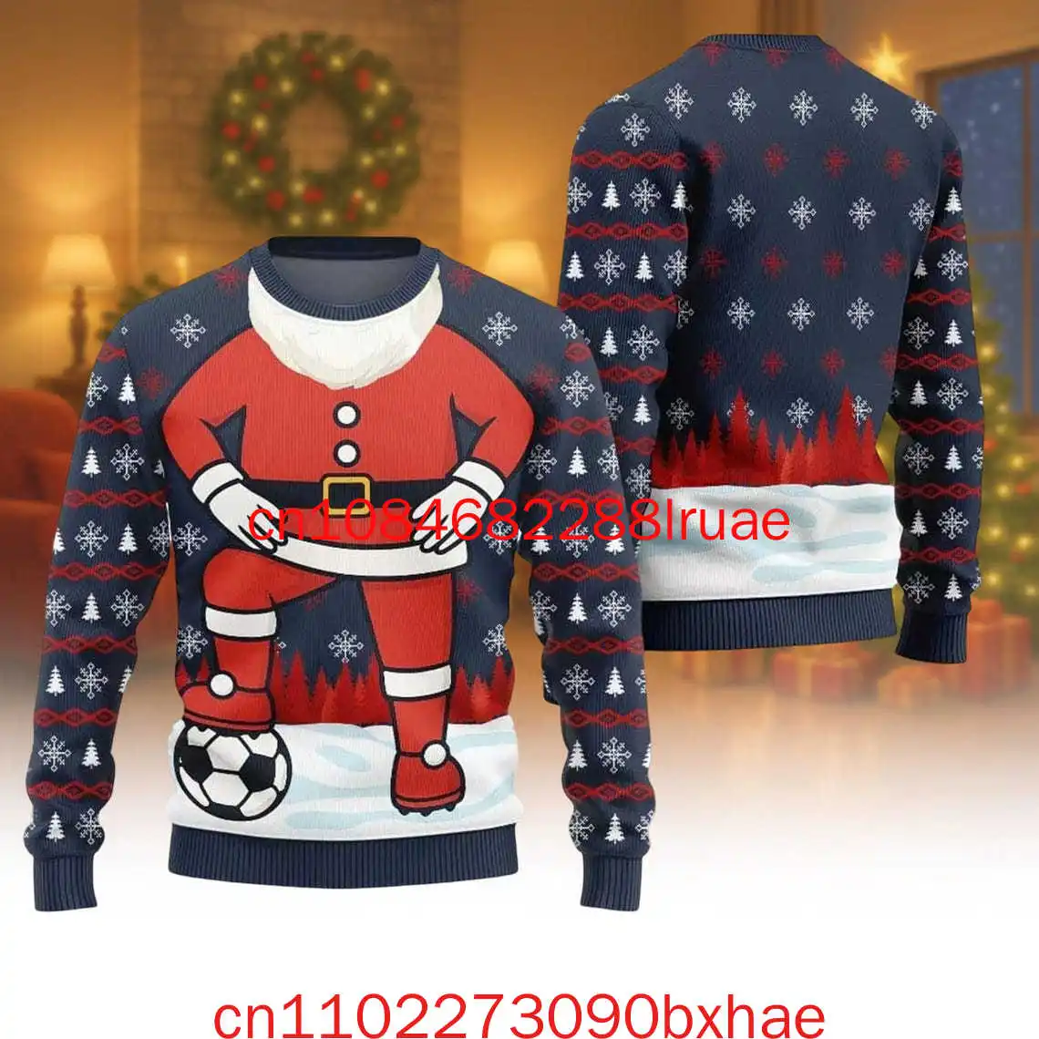 سانتا كل ما أريده لعيد الميلاد هو صدر جديد سترة عيد الميلاد القبيحة عطلة سترة ساخرة عيد الميلاد سترة قبيحة #2