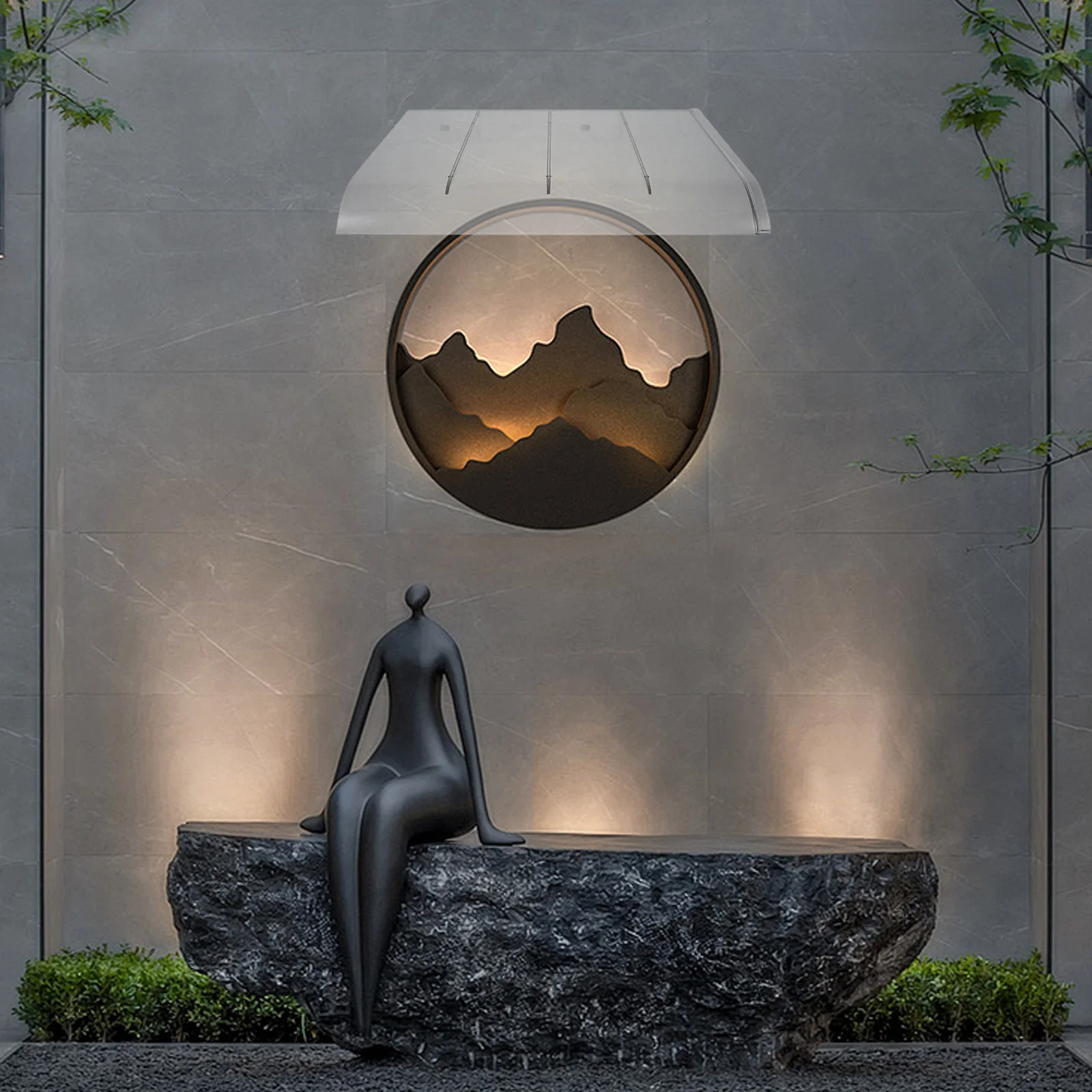 

1pc Transparent Rain Awning 40Cm For Window Door Patio Uv Waterproof Windproof Sun Shade Canopy Outdoor Balcony Sun Room Shelter