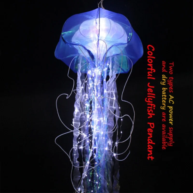 BRIGHT New Colorful Simulation Jellyfish Hanging Light DIY Ocean Wedding Lamp Scene Layout Large Shopping Mall Hotel Decor