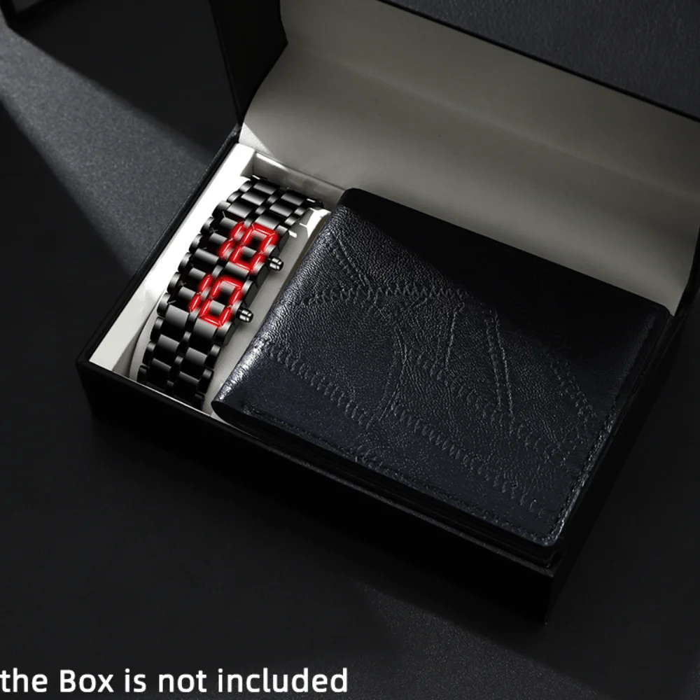 2pcs/set Men's Fashion & Casual Quartz Watch with Black Wallet, Ideal Gift for Special Occasions