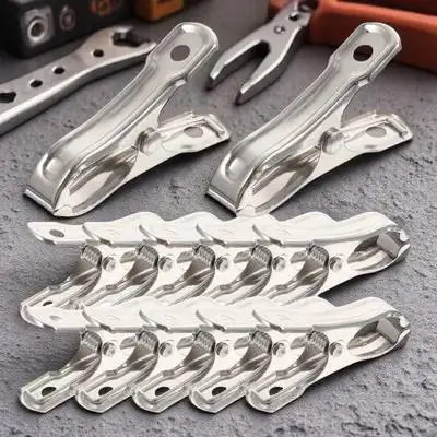 40Pcs Stainless Steel Greenhouse Clips Heavy Duty Windproof Garden Clamps for Netting Row Covers Shading Sunshade Plant Cover