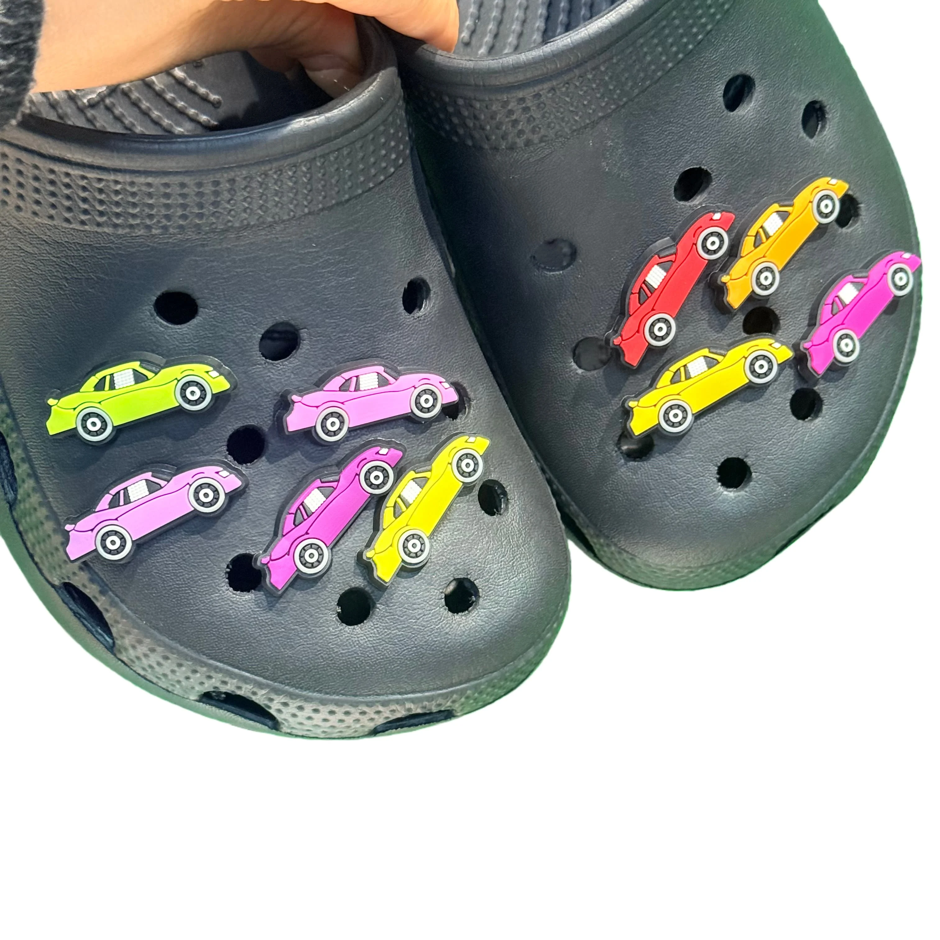 New Arrival 1-9pcs Multicolor Car Shoes Charms Sedan Clog Buckle Accessories For Boys Favorite Holiday Presents