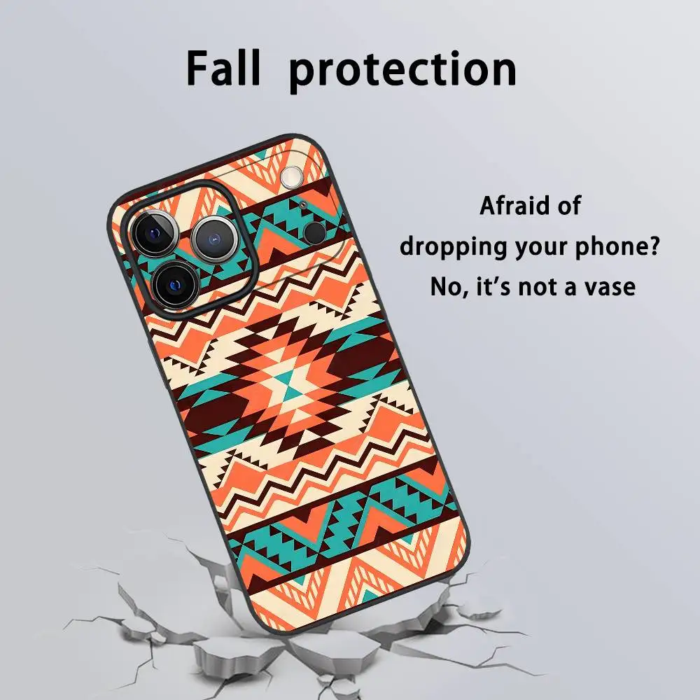 الأزياء بوهيميا اللوحة حالة الهاتف آيفون 17 16 15 14 13 12 11 برو ماكس زائد البسيطة الأسود متجمد لينة شل فوندا #6