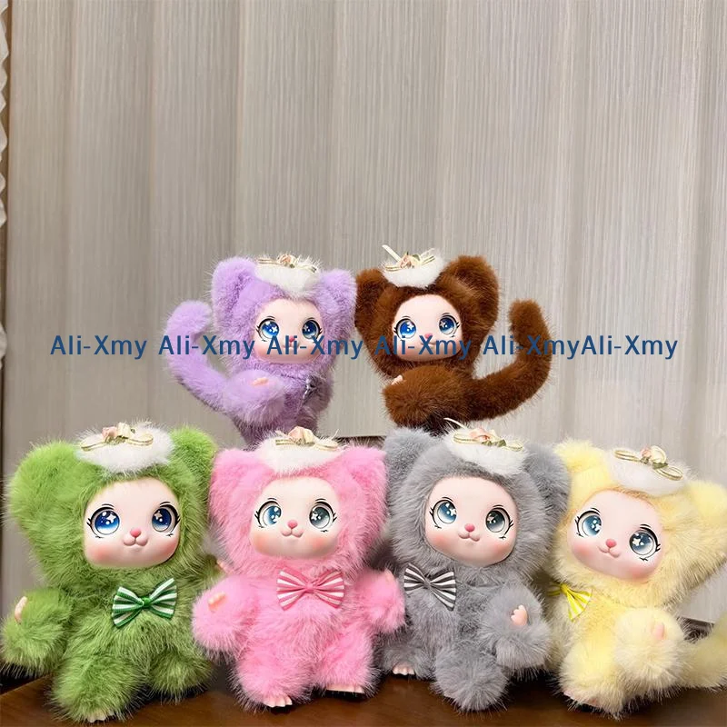 

Xm 1pc new Family Series Plush Cat Vinyl Doll Toys Keychain Pendant Backpack Decoration Gifts