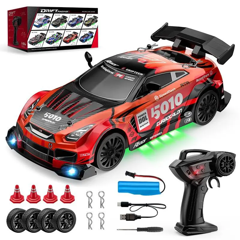 1/24 Scale Remote Control Drift Car 4WD Racing Vehicle High Speed LED Lights Kids Toys Multiplayer Game Gifts For Boys - view 6
