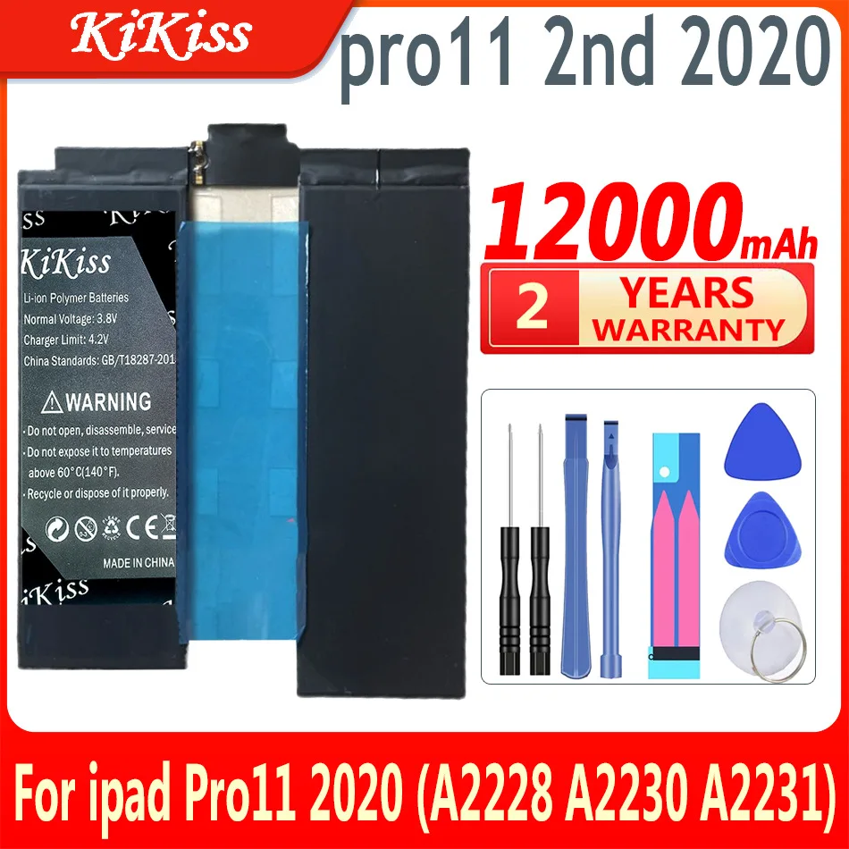 

KiKiss Battery pro11 1st 2018 pro11 2nd 2020 For iPad Pro 11 2018 A1980 A2013 A1934 A1979 A2042 / 2020 A2228 2rd 2th Batteries