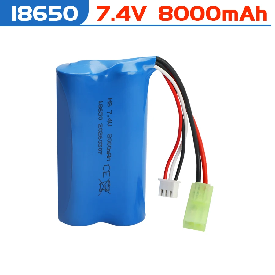 7.4V 8000mAh TIMA 18650 Lipo Battery for Wltoys 10428 /12428/12423 RC Car toy accessories For Wltoys 144001 A959-B A969-B Q46