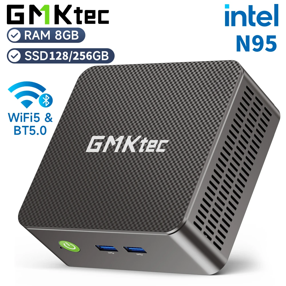 GMKtec G3S كمبيوتر صغير Intel Alder Lake N95 Windows 11 Pro Mini PC 8GB DDR4 128/256GB PCIe M.2 SSD WiFi 5 BT5.0 كمبيوتر مكتبي