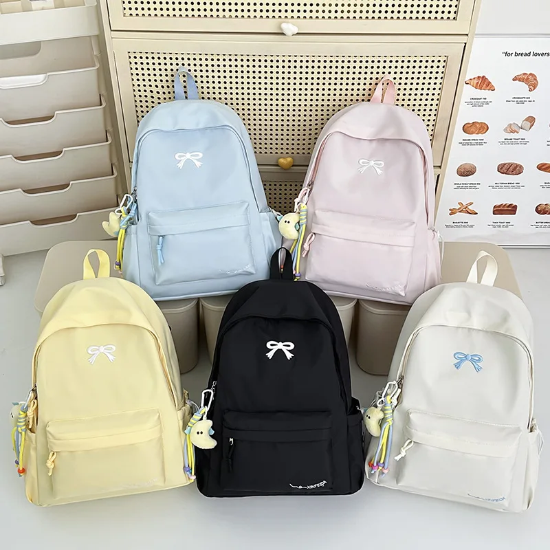 

Универсальный минималистичный рюкзак в корейском стиле для девушек: простой, милый, повседневный, дышащий, однотонный, для студентов