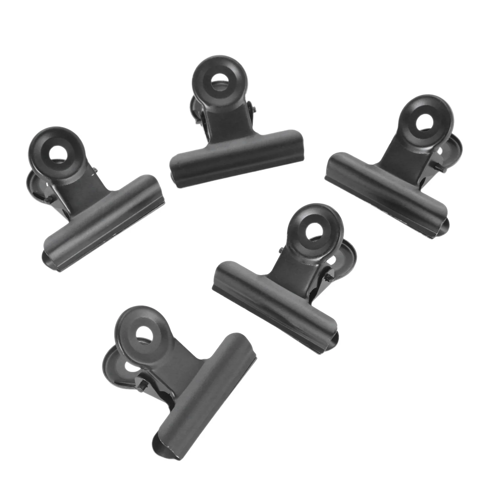 5Pcs 37mm Clip per raccoglitori Bulldog Clip per lettere metallo nero metallo File di carta raccoglitore Clip cancelleria ufficio scuola forniture per la casa