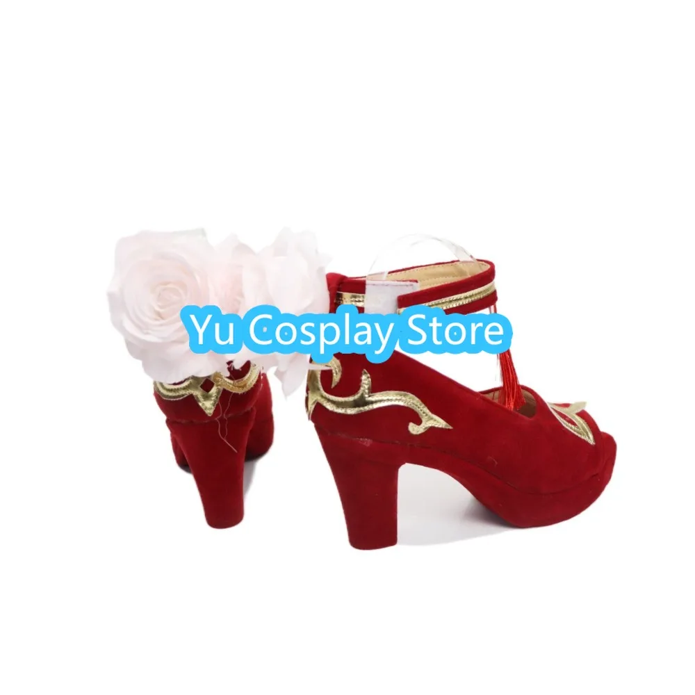 

Honor of Kings Zhen Ji Cosplay Shoes Garden Dream Custom Plus Size High Heels Traditional Style Anime Expo Boots