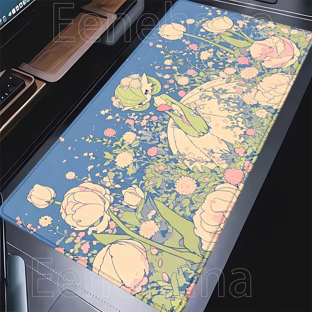 Mauspad Gardevoir Pokemon Kawaii Overlock Große Computertastatur HD-Druck Schreibtischunterlage niedliche Gummi-Gaming-Büro-XXL-Mausunterlage