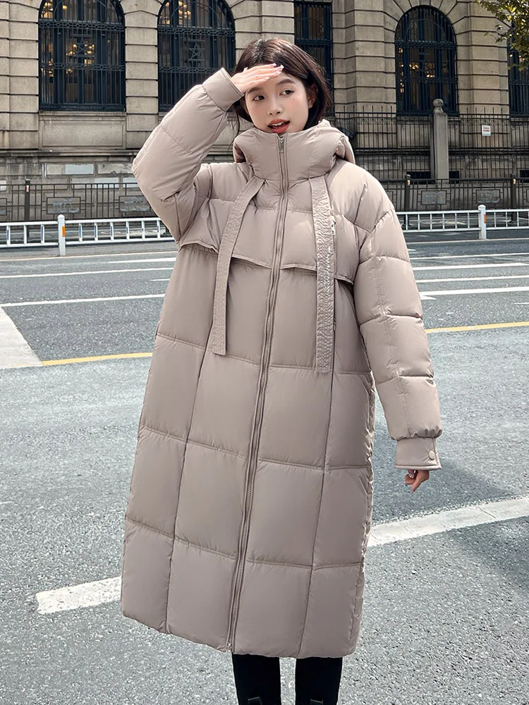 Vielleicht New Warm Thick Winter Long Parkas Women Hooded Cotton Padded Jacket Elegant Women\'s Clothes Winter Puffer Jacket Coat