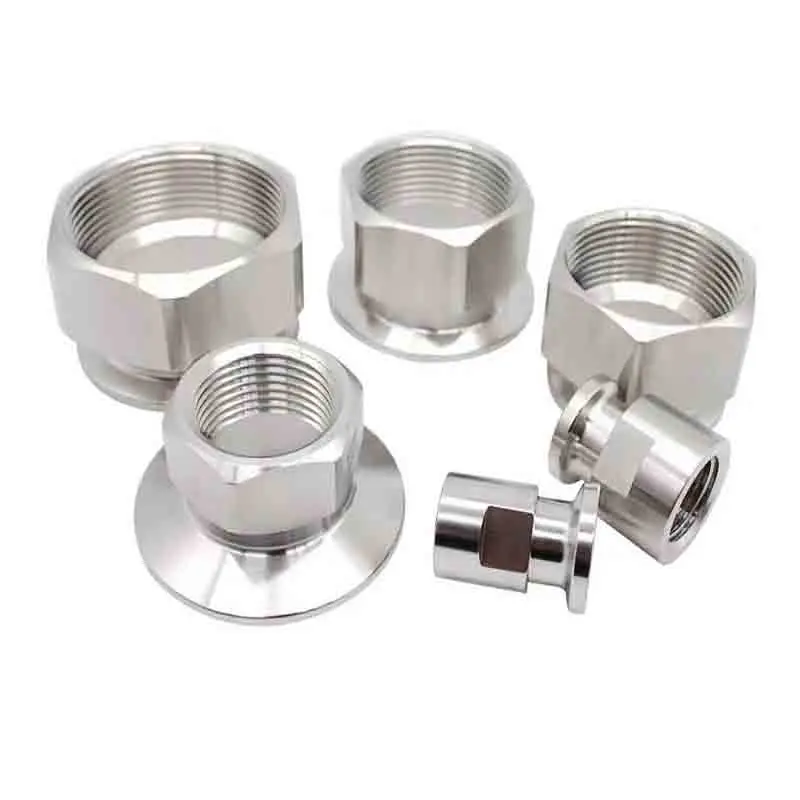 

Precision Production SS304 Sanitary Grade Stainless Steel Quick Fit Fittings Custom Internal Threaded Tittings Cnc Lathe Parts