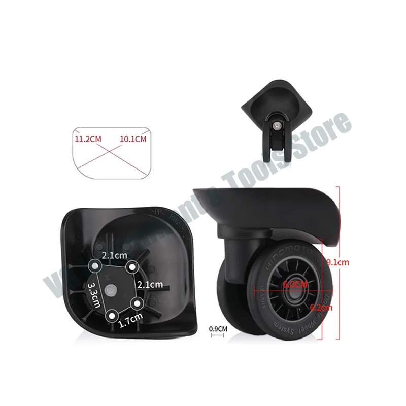 For HINOMOTO HW60-1 Suitcase Accessories Silent Universal Wheel Suitcase Pulley Trolley Case Travel Luggage Maintenance Rollers