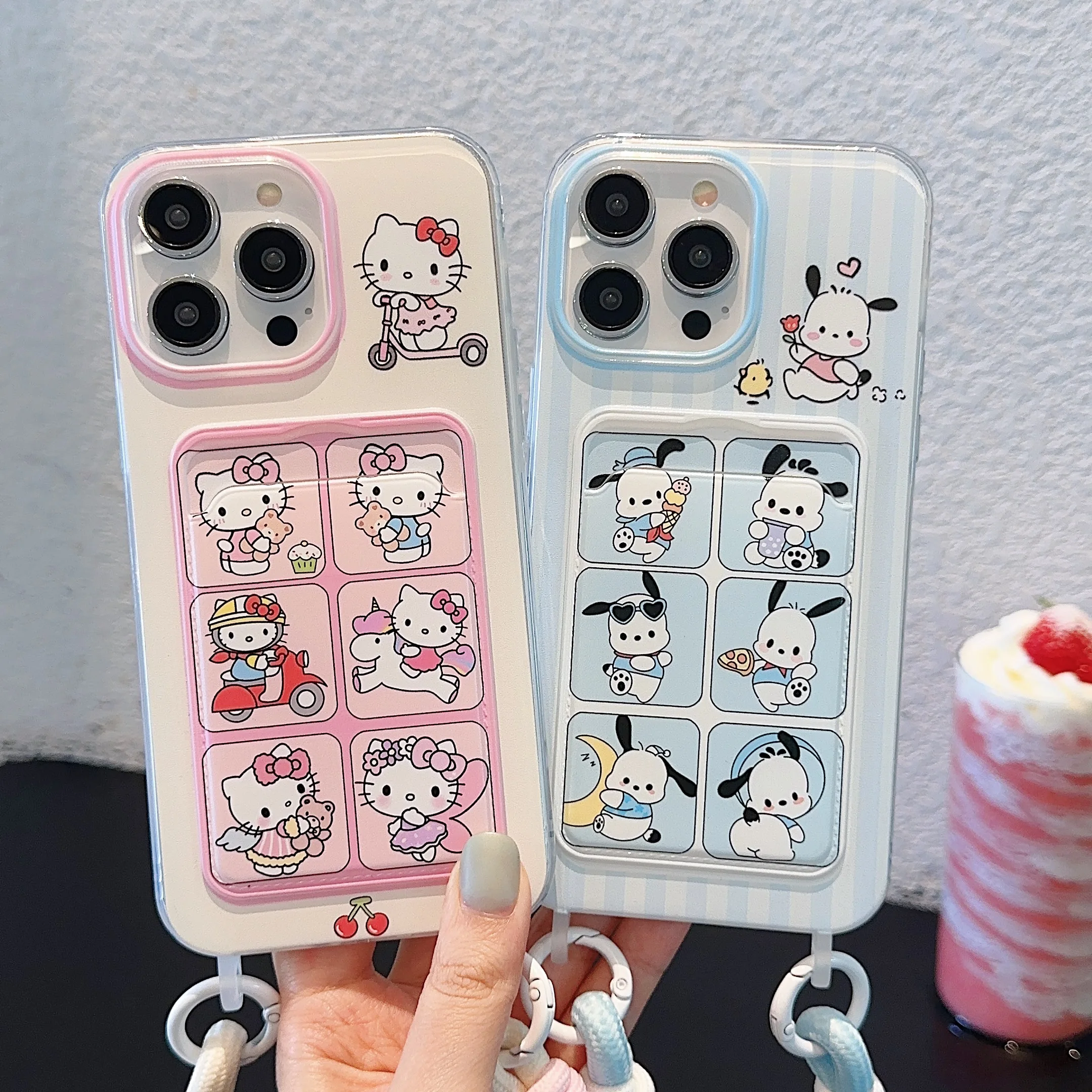 Chiikawa Sanrio Animation Cute Hello Kitty Melody Melody Cartoon Phone Case For iPhone 11 12 13 14 15 Pro Max Anti-drop Case