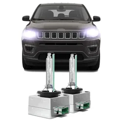 2Pc D3S HID Xenon Headlight Bulb For Jeep Compass 2018 2019 2020 2021 High Low Beam (Only fit original bulb is Xenon