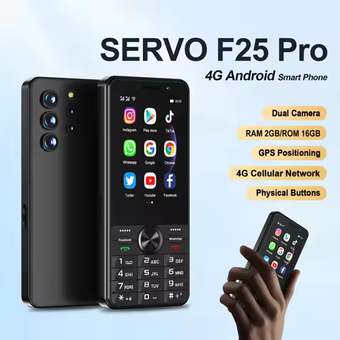 SERVO F25 PRO 4G LTE Smartphone 3.5" Touch Display Android System 2GB+16GB WiFi Hotspot Torch 2 SIM Card Button Smart Cellphones