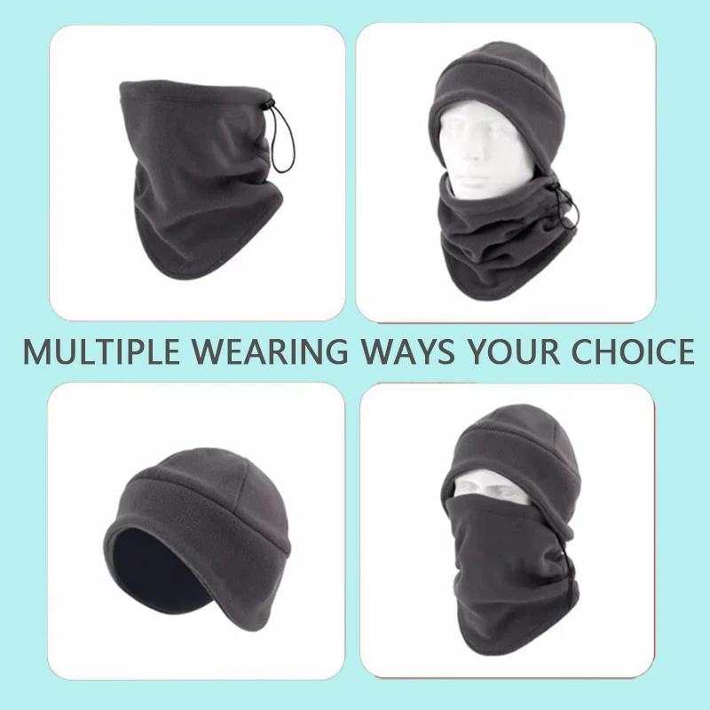 L●Mirror Thermal Fleece Balaclava Hood for Men Women,Windproof Winter Face Neck Cover,for Motorcycle Cycling Outdoor Sports