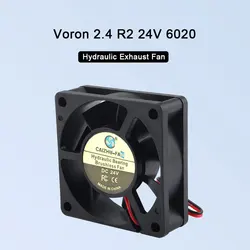 2pcs 6020 Fan Cooling Fan DC 24V Hydraulic Fan Exhaust Fan Bearing Brushless Fan for Voron 2.4 R2 3D Printer Parts