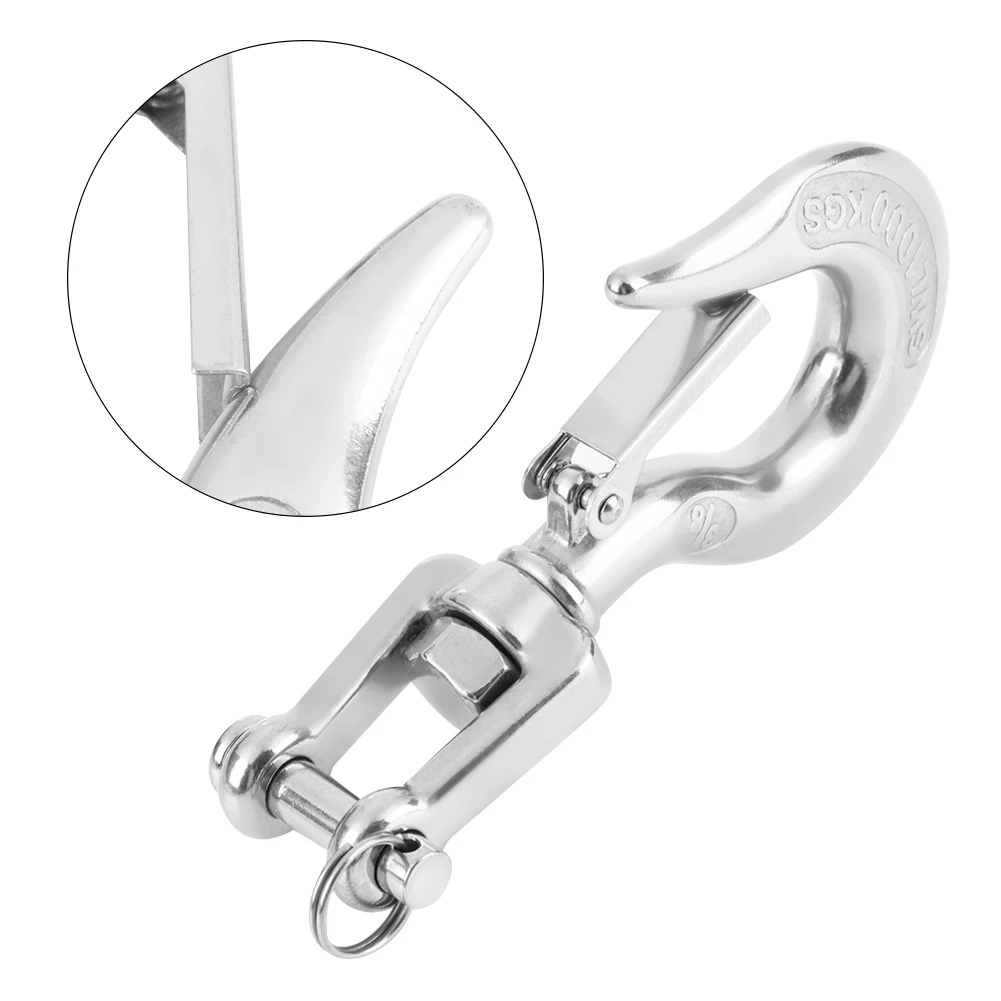 650kg/1000kg 304 Stainless Steel Swivel Lifting Hook with  Rigging Accessory Rigging Accessory Stainless Steel Lifting Hook