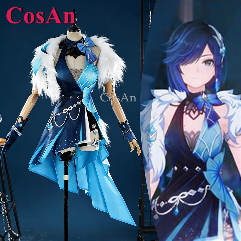 

CosAn Game Genshin Impact Yelan Cosplay Costumes Leisurely And Elegant Banquet Formal Dress Activity Party Role Play Clothing