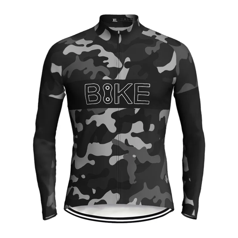 Long Sleeve Cycling Jersey for Men, Bicycle Shirt, Bike Jacket, Motocross Resistant Tops, Cycling Sweater, Road Wear