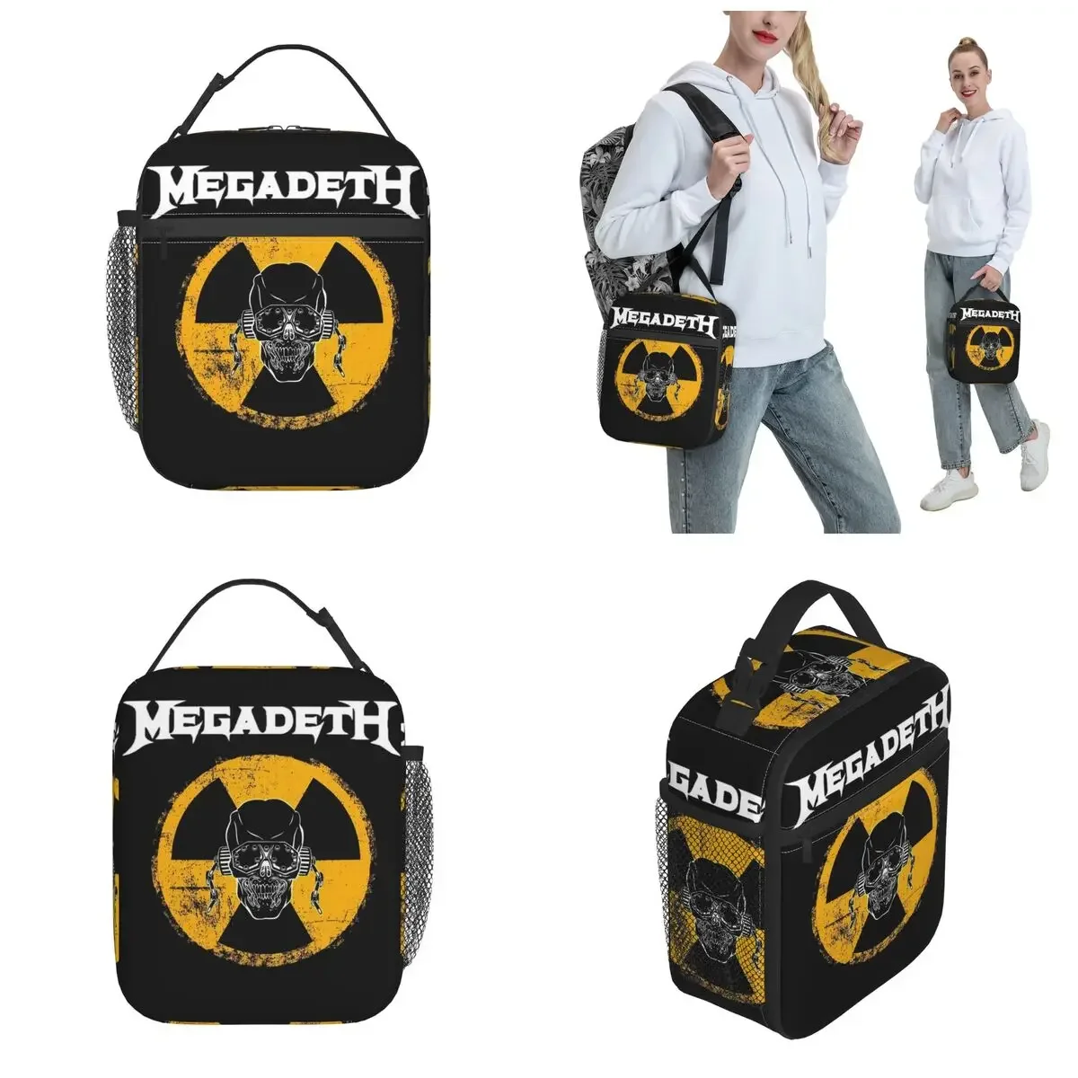 Insulated Lunch Box MegaDanger Megadeth Heavy Metal Band Accessories Lunch Container Fashion Cooler Thermal Bento Box For School