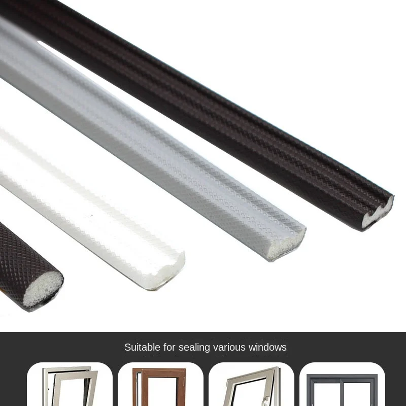

6M Door Joint Sealing Strip Plastic Steel Window Joint Sound Insulation Strip Self-adhesive Wind and Collision Strip Type D