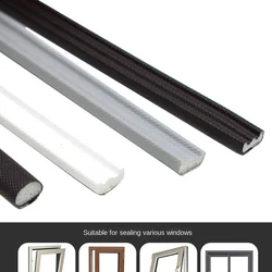 6M Door Joint Sealing Strip Plastic Steel Window Joint Sound Insulation Strip Self-adhesive Wind and Collision Strip Type D
