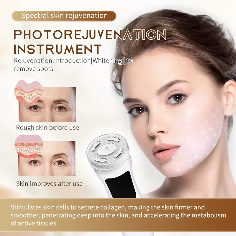 Mini máquina de elevação hifu ems, quente, ultrassônica, massagem facial e ocular, aperto da pele, hidroterapia doméstica, equipamento de beleza